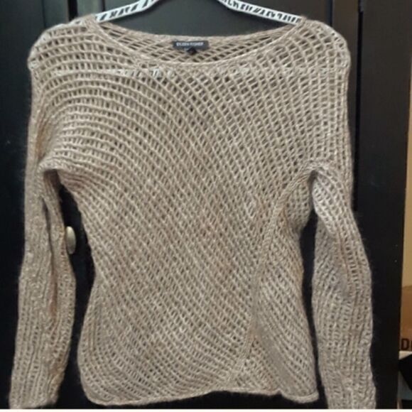 Eileen Fisher Mohair Blend Fisherman Net Sweater Sz Small - Picture 6 of 8